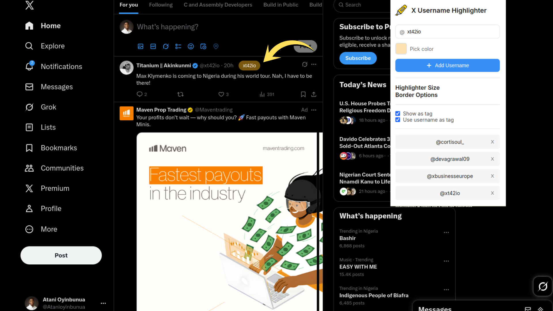 X Highlighter Project